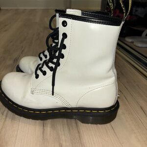 white Dr martin boots